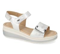 Sandali a strappo Valleverde VMI103M argento zeppa 5 cm Made in Italy