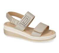 Sandali a strappo Valleverde VMI104M platino zeppa 5 cm Made in Italy