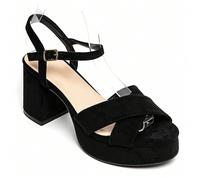 Sandali à Talons Carrés et Plateforme en Suédine - Chic Estival Caratteristiche e design:Materiale di qualità: un rivestimento in suédine douce per i modelli colorati e un minerale luminoso per la ver