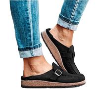 Sandali Alla Moda Da Donna Casual Comodi Zoccoli Piattaforma Sandali Infradito In Pelle Scamosciata Scarpe Estive Da Ufficio A Casa Ciabatta Punta Rotonda Scarpe Mocassini Punta Chiusa Pantofole Da