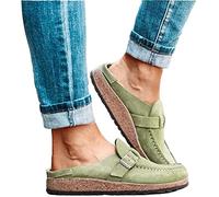 Sandali Alla Moda Da Donna Casual Comodi Zoccoli Piattaforma Sandali Infradito In Pelle Scamosciata Scarpe Estive Da Ufficio A Casa Ciabatta Punta Rotonda Scarpe Mocassini Punta Chiusa Pantofole Da