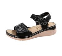 Sandali Aperti Donna con Perle, Zeppa Bassa e Cinturino T-Strap, Antiscivolo e Traspirante, Leggeri per Mare e Vacanza, Infradito Moda Estate 2026, 35-42