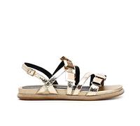 Sandali Asimmetrici con Accessori squadrati in Metallo Oro 37