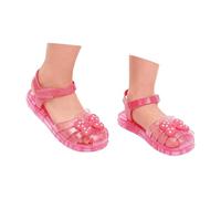 Sandali Bambina 23 - Sandali Traspiranti in Gel per Bambine con Suola Morbida e Punta Chiusa con Fiocco Ideali per Il Gioco Casual e Le attività all'aperto