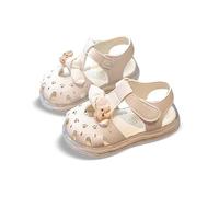 Sandali Bambina 26 - Sandali Traspiranti Leggeri con Punta Chiusa Scarpe Casual per l'uso Quotidiano e per Il Gioco all'aperto comode Calzature per Neonati con Suola Morbida. (White 3.5-4 Anni)