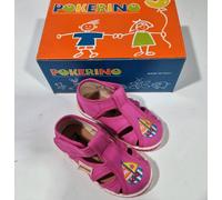 Sandali Bambina 27 Rosa con Velcro in Tela Made in Italy 65 Pokerino Barchetta
