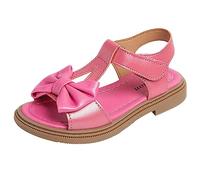 Sandali Bambina Estive Eleganti Sandalo Mare con Fiori Pelle Scarpe Aperte Strappo Moda Comodi Sandali Gomma Ragazza Cinturino Regolabile Leggere Morbidi Sandaletti Principesse Antiscivolo 21-36 EU