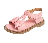 Sandali Bambina Estive Eleganti Sandalo Mare con Fiori Pelle Scarpe Aperte Strappo Moda Comodi Sandali Gomma Ragazza Cinturino Regolabile Leggere Morbidi Sandaletti Principesse Antiscivolo 21-36 EU