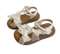 Sandali Bambina Estive Eleganti Sandalo Mare con Fiori Pelle Scarpe Punta Aperte Strappo Moda Comodi Sandali Gomma Ragazza Cinturino Regolabile Leggere Morbidi Sandaletti Principesse Antiscivolo 26-37