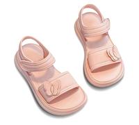 Sandali Bambina Estive Eleganti Sandalo Mare con Fiori Pelle Scarpe Punta Aperte Strappo Moda Comodi Sandali Gomma Ragazza Cinturino Regolabile Leggere Morbidi Sandaletti Principesse Antiscivolo 26-37