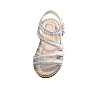 Sandali Bambini Sandali Edizione Coreana Piccola Ragazza Perla Aperta Pizzo Scarpe Da Principessa Piccole Medi Grandi Scarpe Da Prestazione Delle Signore, Colore: rosa., 25.5 EU