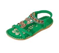Sandali Bassi Donna Estivi - Sandali Donna Estive Sandali Estivi Eleganti SeparatorLDita ComodScarpEstivSandali Ortopedici Piatti PlantarSandali Traspiranti Cinturino PosteriorVacanzAl (Green 36)