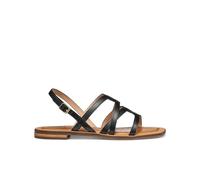 Geox D Sozy QC A, Sandalo Scorrevole Donna, Black, 36 EU