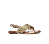 Geox D Sozy Plus E, Sandali Piatti Donna, Dk Gold Lt Gold, 40 EU