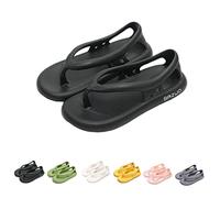 Sandali Bazuo, sandali infradito da passeggio comfort unisex estivi 2023, pantofole da spiaggia antiscivolo per la casa (40-41EU, Black)