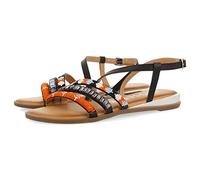 Sandali Bianchi con Strisce con Pietre Multicolore per Donna