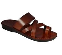 Sandali biblici da uomo Gesù in vera pelle naturale fatti a mano da Gerusalemme