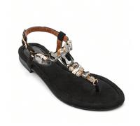 Sandali Bijoux à Strass Eclatants - L'Élégance Estivale Pieds Nus Illuminati con un tocco di lussoFaites rayonner votre garde-robe nosandales plates ornées de cristaux. Vero e proprio bijou de pied, q