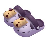 Sandali Bimbo Sandaletti - per Bambine con Ciondolo 3D A Forma di Capibara Comode Scarpe Casual da Gioco All'Aperto per Bambini dai 2 Ai 13 Anni Leggere Estive Primaverili E Autunnali (Purple 13)
