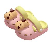 Sandali Bimbo - Sandaletti, Sandali per bambine con ciondolo 3D a forma di capibara, comode scarpe casual da gioco all'aperto per bambini dai, leggere, estive, primaverili e autunnali