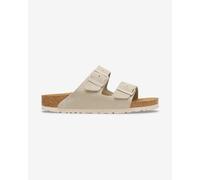 Sandali Birkenstock Arizona Suede Leather Stretti beige chiaro marrone - 39