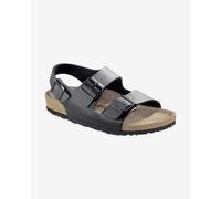 Birkenstock Classic Milano Birko-Flor Softfootbed - Sandali unisex - adulto, Nero (Black Leather upper), 39 (Normale)
