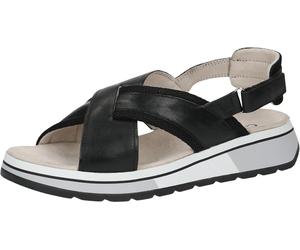 Sandali Caprice 9-28704-20 pelle nera Climotion zeppa 4 cm SCONTO