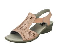 Sandali Casual Con Tacco A Cuneo Aperto In Pelle Per Donne : F1R0879