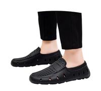 Sandali Casual da Leggeri e Cavi, Estivi, Traspiranti, da Esterno, con Tacco Chiuso, Comodi da Spiaggia. (Black, 42)