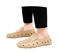 Sandali Casual da Leggeri e Cavi, Estivi, Traspiranti, da Esterno, con Tacco Chiuso, Comodi da Spiaggia. (Khaki, 42)