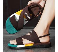 Sandali casual da uomo, nuova moda primavera/estate, indossabili in due modi, suola morbida, ciabatte da spiaggia e all'aperto EUR39,EUR40,EUR41,EUR42,EUR43,EUR44,EUR45Poliestere