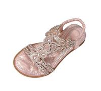 Sandali Casual Piatti da Bambina Boho Comode Casual Sandali Per Bambine con Strass Estivo Sandalo Per Ragazze Traspirante Mare Ciabatte Per Ragazze Piscina Per Interni Ed Esterni Scarpe Da Spiaggia