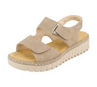 Rieker Sandali da donna V1382 con zeppa, beige, 39 EU