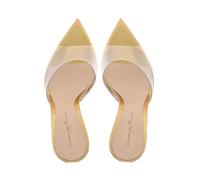 Sandali chiari in PVC femminile trasparente stiletto sexy tacchi a fiocrro di rinestone a punta aperta caviglia alla caviglia a spillo a spillo scintillanti sposa abbigliamento da sposa sandali