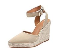 Sandali Chiusi Davanti Donna Comodi Estive Sandali Sportivo Ortopedici Trekking Chiuse Scarpe Zeppe Eleganti Antiscivolo Gomma Sandalo Infermiere Sanitarie Casual Morbido Anziani Sandals Spiaggia Mare