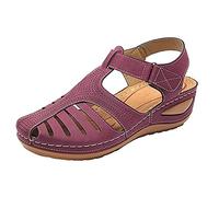 Sandali Chiusi Davanti Donna Eleganti Estive Sandali Anziani Offerta Trekking Antiscivolo Scarpe Zeppe Comodi Chiuse Gomma Sandalo Da Passeggio Sanitarie Leggeri Casual Morbido Sandals Mare Spiaggia