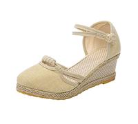Sandali Chiusi Davanti Donna Estive Eleganti Sandalo Moda Anziani Chiuse Bassi Sandali Con Zeppa Comodi Antiscivolo Trekking Scarpe Da Passeggio Camminare Casual Offerta Morbido Sandals Spiaggia Mare