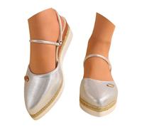 Sandali Chiusi Davanti Donna Sandalo Donna Estive Ortopediche con Zeppa Scarpe Eleganti Comode Espadrillas Comodi con Plateau Scarpe Antiscivolo E alla Moda Sandali Glitter Vacanza da Fuori