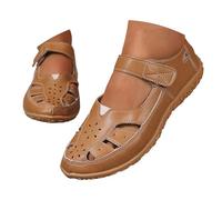 Sandali Chiusi Ortopedici Donna T.35-41 - Ballerine Pelle Full Grain con Plateau Largo, Calzature Escursionismo Spiaggia, Scarpe Tennis Antiscivolo UNI EN 20347 Bianco Perla per Vacanze Attive