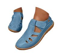 Sandali Chiusi Ortopedici Donna T.35-41 - Ballerine Pelle Full Grain con Plateau Largo, Calzature Escursionismo Spiaggia, Scarpe Tennis Antiscivolo UNI EN 20347 Bianco Perla per Vacanze Attive