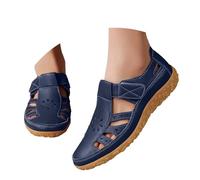Sandali Chiusi Ortopedici Donna T.35-41 - Ballerine Pelle Full Grain con Plateau Largo, Calzature Escursionismo Spiaggia, Scarpe Tennis Antiscivolo UNI EN 20347 Bianco Perla per Vacanze Attive