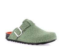 Sandali ciabatte Grunland PILA CI2972 lana cotta verde zeppa 3 cm