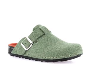 Sandali ciabatte Grunland PILA CI2972 lana cotta verde zeppa 3 cm