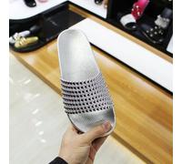 Sandali ciabatte sabot basse silver glitter comode fashion morbide 1231