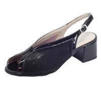 Sandali Cinzia Soft IAB913302 vernice nera tacco 5,5 cm Made in Italy SCONTO