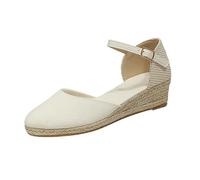 Sandali Classici Da Donna Punta Chiusa Comode Tacco a Zeppa Espadrillas Eleganti In Juta Estivi Sandals Fibbia O Cinturini Alla Caviglia Traspirante Sandalo Spiaggia Regolabile Scarpe Da Sera