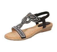 Sandali Comodi Donna Eleganti Estive Boho Sandali Con Strass Antiscivolo Comode Leggeri Piatti Gioiello Infradito Con Zeppa Bassi Casual Offerta Ortopedici Scarpe Piscina Spiaggia Sandals Moda