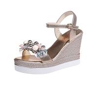 Sandali Comodi Donna Leggere Comode Sandali Con Zeppa Tacco Alto Eleganti Ortopedici Estive Aperta Sandalo Cerimonia Casual Moda Antiscivolo Scarpe Sposa Offerta Sandals Tacchi Spiaggia Piscina