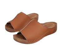 Sandali Comodi Donna Leggere Eleganti Pantofole Con Zeppa Comode Estive Ciabatta Fascite Plantare Ortopediche Scarpe Camminare Antiscivolo 2025 Slip on Infradito Punta Aperta Ciabattina Spiaggia