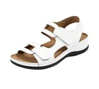 Sandali Comodi Donna Sandali con zeppa comodi e traspiranti, disponibili in diversi colori. Leggeri e perfetti per donne di mezza età anziane. casual estivi. (White, 42)